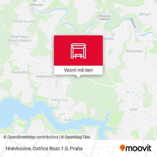 Hněvkovice, Ostřice Rozc.1.0 mapa