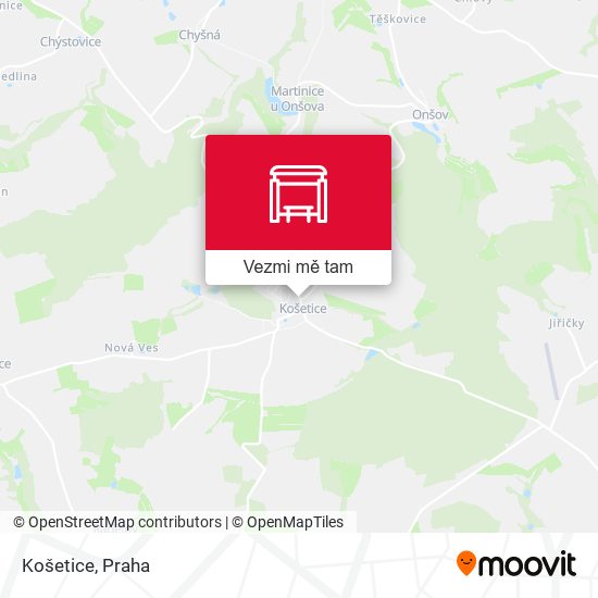 Košetice mapa