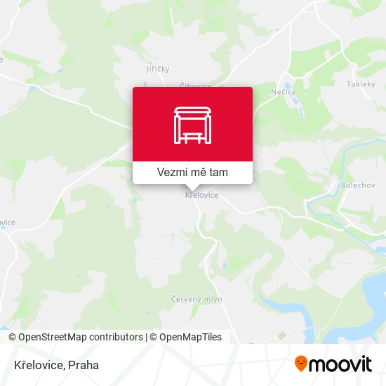 Křelovice mapa