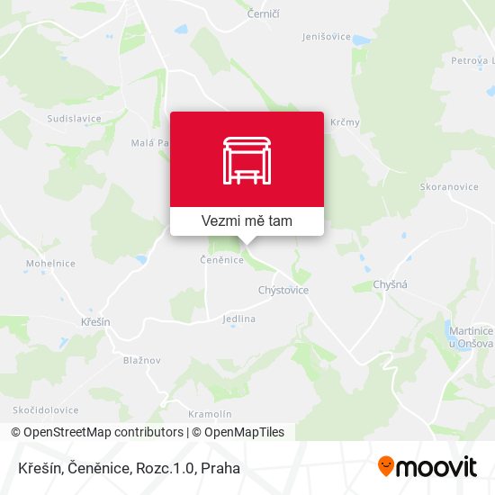 Křešín, Čeněnice, Rozc.1.0 mapa