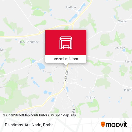 Pelhřimov, Aut.Nádr. mapa