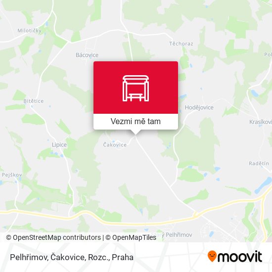 Pelhřimov, Čakovice, Rozc. mapa