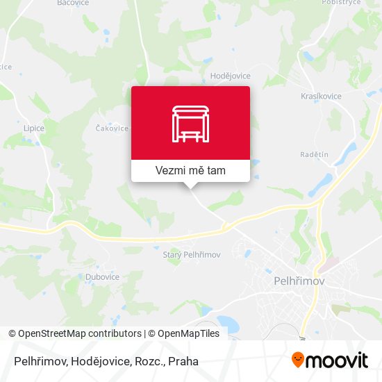 Pelhřimov, Hodějovice, Rozc. mapa