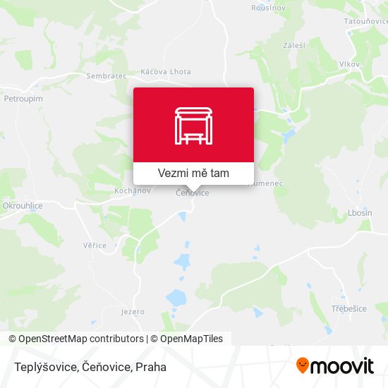Teplýšovice, Čeňovice mapa