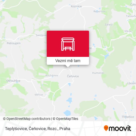 Teplýšovice, Čeňovice, Rozc. mapa