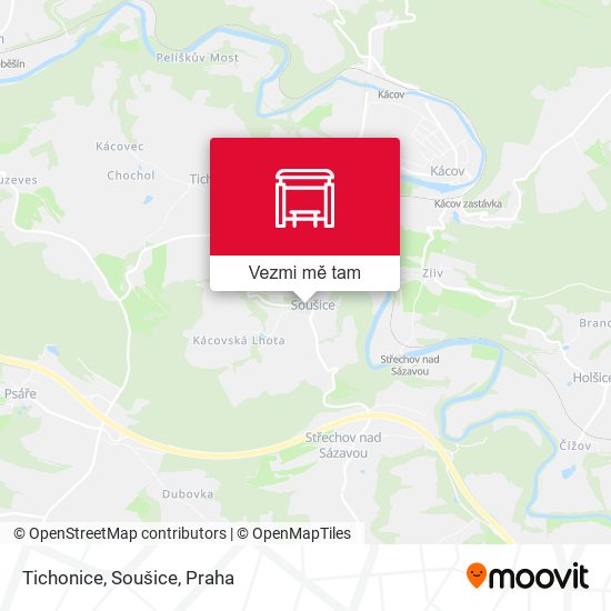 Tichonice, Soušice mapa