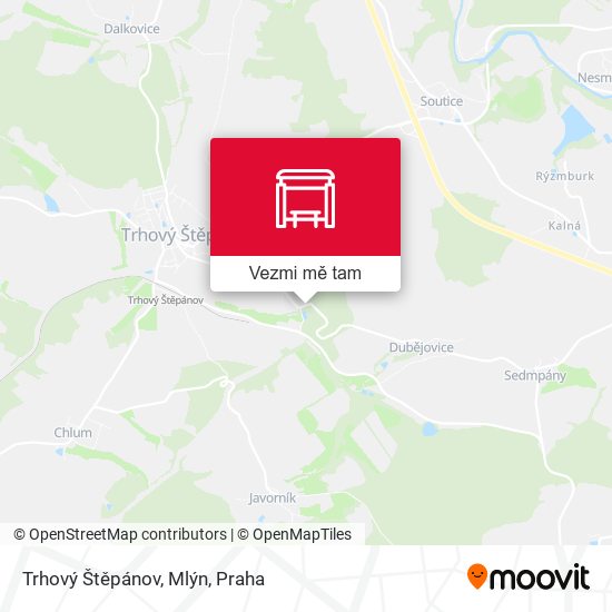 Trhový Štěpánov, Mlýn mapa