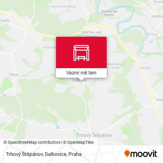 Trhový Štěpánov, Dalkovice mapa