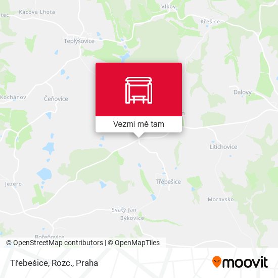 Třebešice, Rozc. mapa