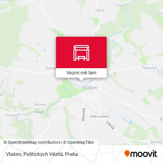Vlašim, Politických Vězňů mapa