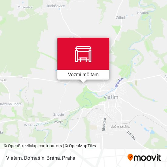 Vlašim, Domašín, Brána mapa