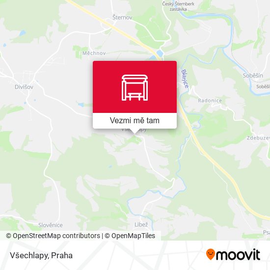 Všechlapy mapa