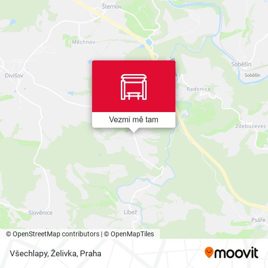 Všechlapy, Želivka mapa