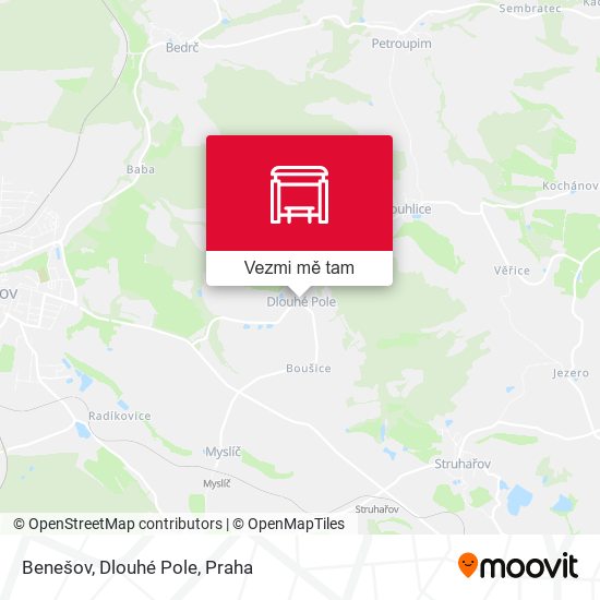 Benešov, Dlouhé Pole mapa
