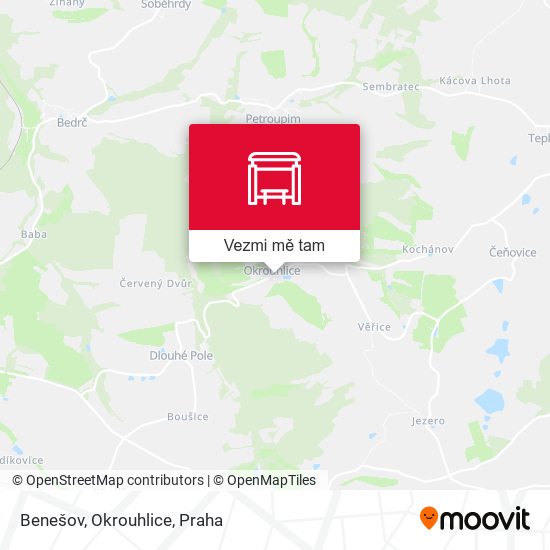 Benešov, Okrouhlice mapa