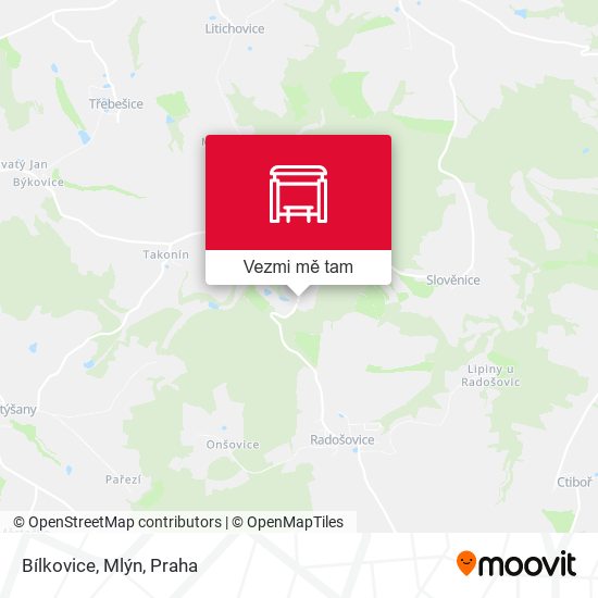 Bílkovice, Mlýn mapa