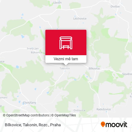 Bílkovice, Takonín, Rozc. mapa