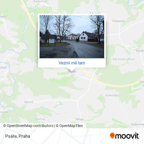 Psáře mapa