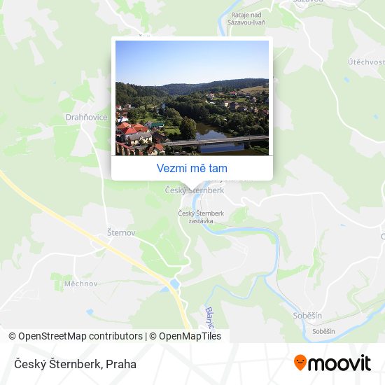 Český Šternberk mapa