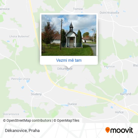 Děkanovice mapa