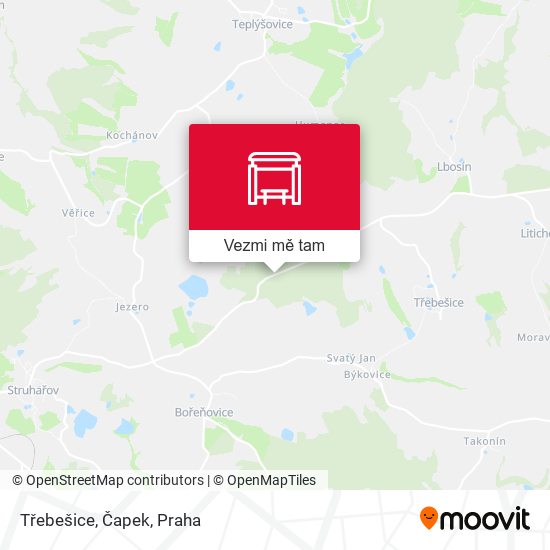 Třebešice, Čapek mapa