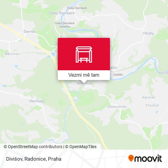 Divišov, Radonice mapa