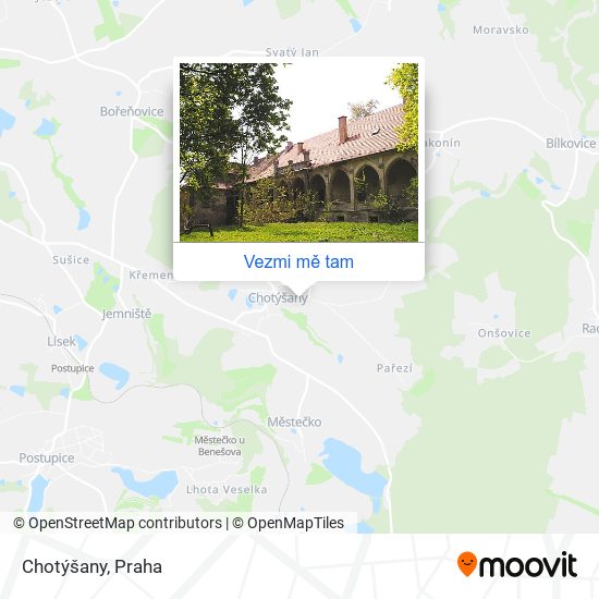 Chotýšany mapa