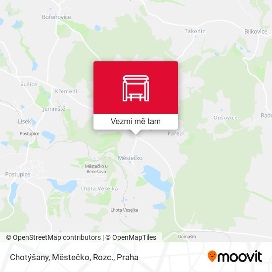 Chotýšany, Městečko, Rozc. mapa