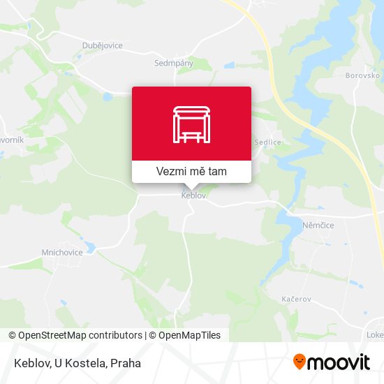 Keblov, U Kostela mapa