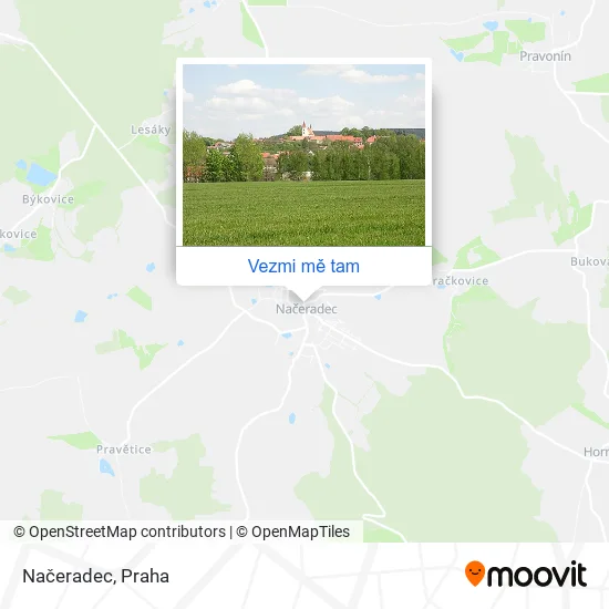 Načeradec mapa