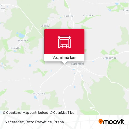 Načeradec, Rozc.Pravětice mapa