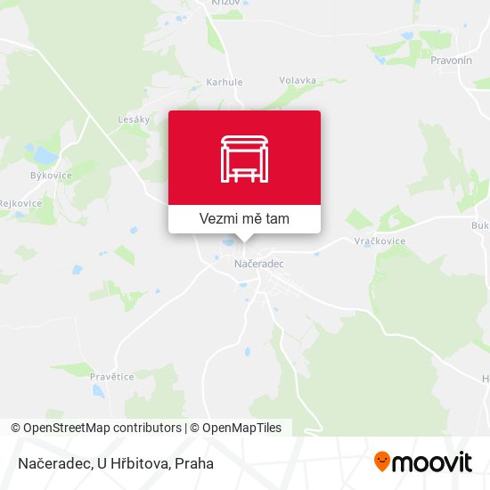 Načeradec, U Hřbitova mapa