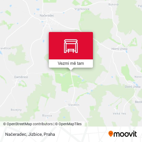 Načeradec, Jizbice mapa