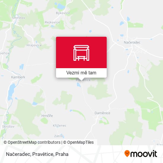 Načeradec, Pravětice mapa
