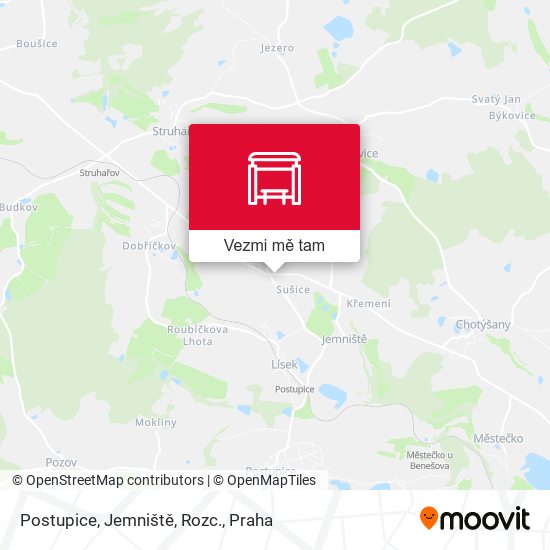 Postupice, Jemniště, Rozc. mapa