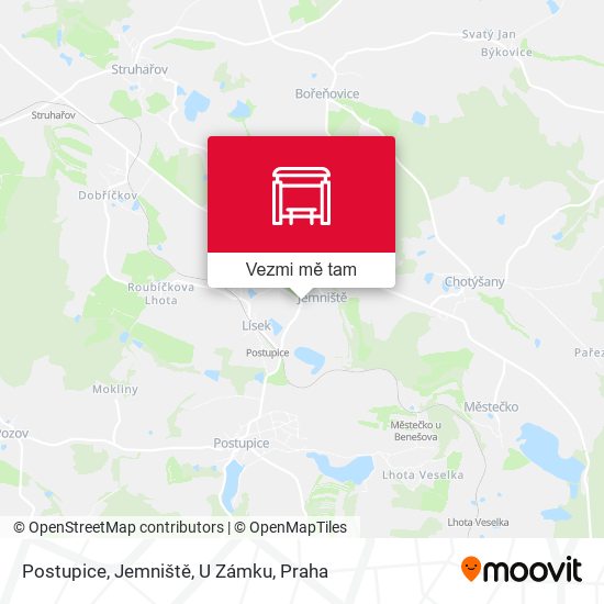 Postupice, Jemniště, U Zámku mapa