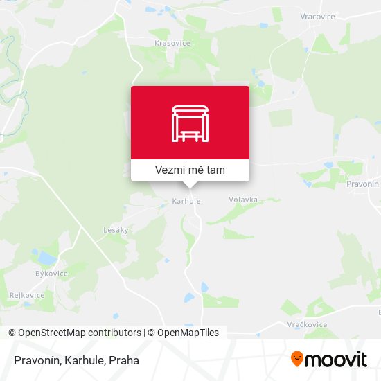 Pravonín, Karhule mapa