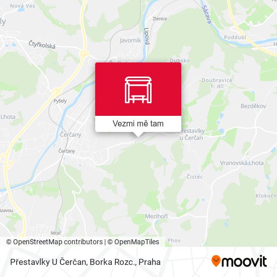 Přestavlky U Čerčan, Borka Rozc. mapa