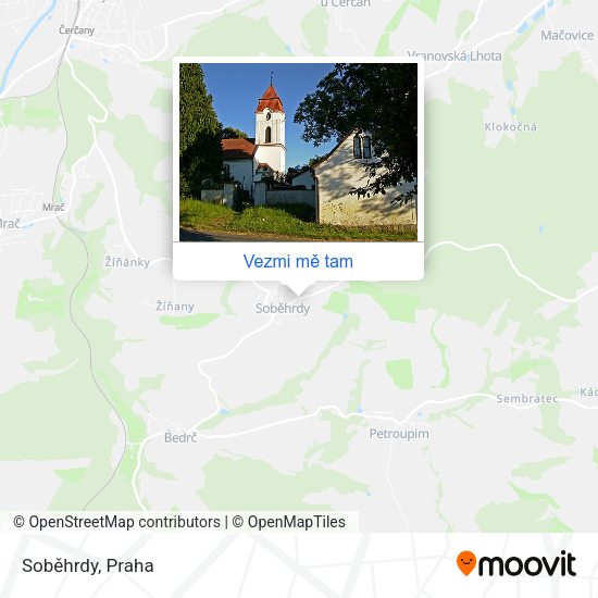 Soběhrdy mapa