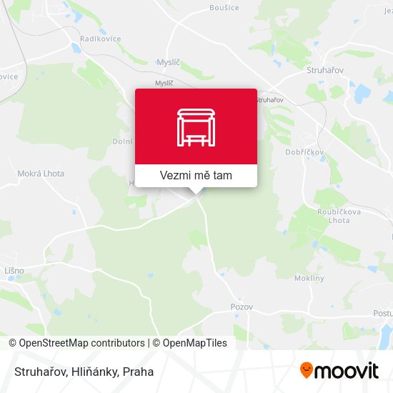 Struhařov, Hliňánky mapa