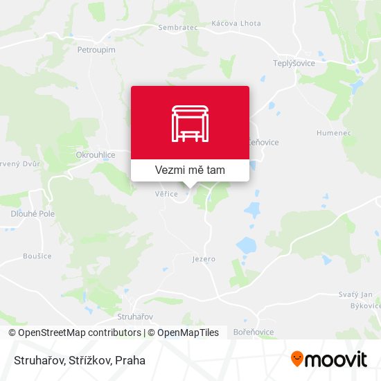 Struhařov, Střížkov mapa