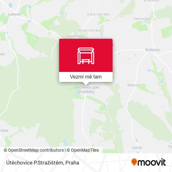 Útěchovice P.Stražištěm mapa