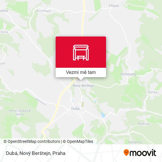 Dubá, Nový Berštejn mapa