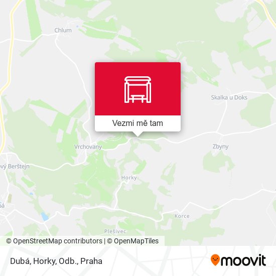 Dubá, Horky, Odb. mapa