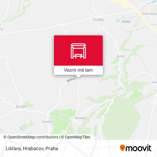 Líšťany, Hrabačov mapa