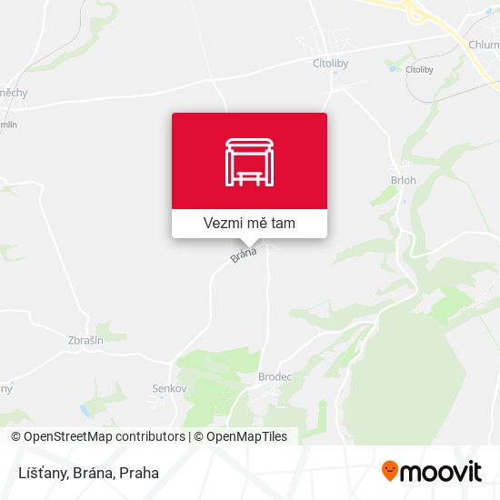 Líšťany, Brána mapa