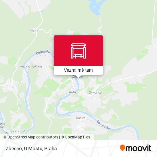 Zbečno, U Mostu mapa