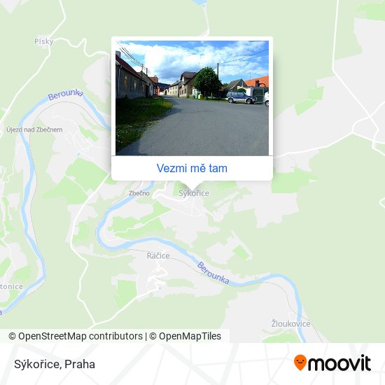 Sýkořice mapa