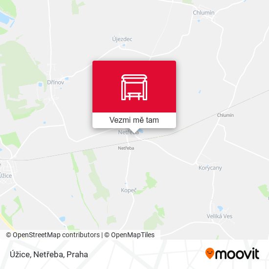 Úžice, Netřeba mapa