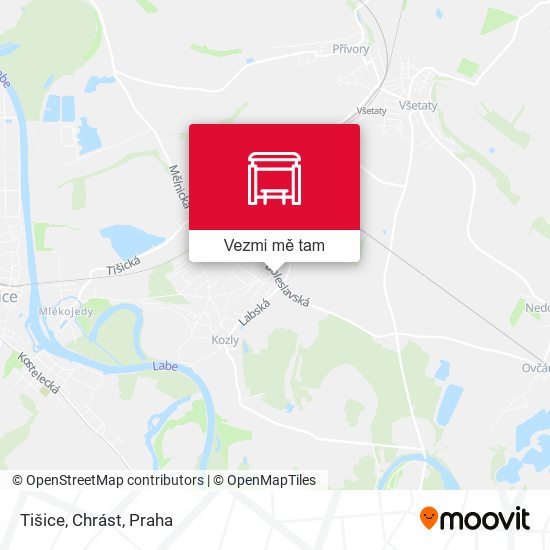 Tišice, Chrást mapa